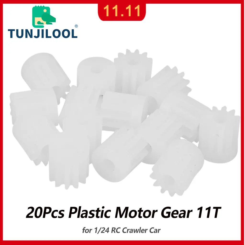 

20Pcs Plastic Motor Gear 11T for 1/24 RC Crawler Car Axial SCX24 90081 AXI00001 AXI00002 Upgrade Parts Accessories