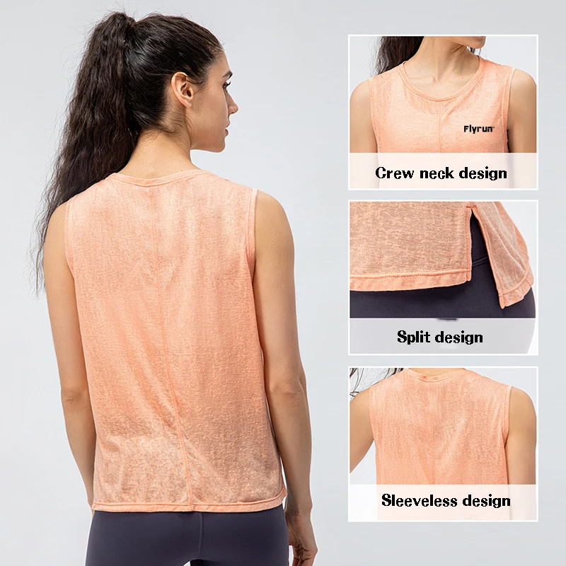 2022 New Style Women's Loose Yoga Tank Top Summer Quick Dry Breathable Fitness Shirt Running Training Casual Sports Gym Vest