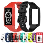 Силиконовый спортивный ремешок с чехлом для Huawei Band 6, сменный Браслет с полным покрытием для Honor Band 6, ремешок для Huawei Band6
