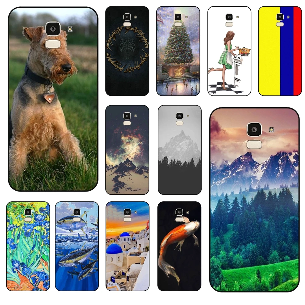 Чехол С Рисунком Тигра для Samsung Galaxy J6 2018 Black Hoesjes Art Coque разные цены аксессуары чехлы