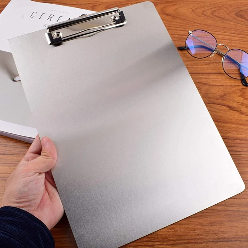 3X металлическая папка для бумаг A4 зажим из нержавеющей стали хранения купюр