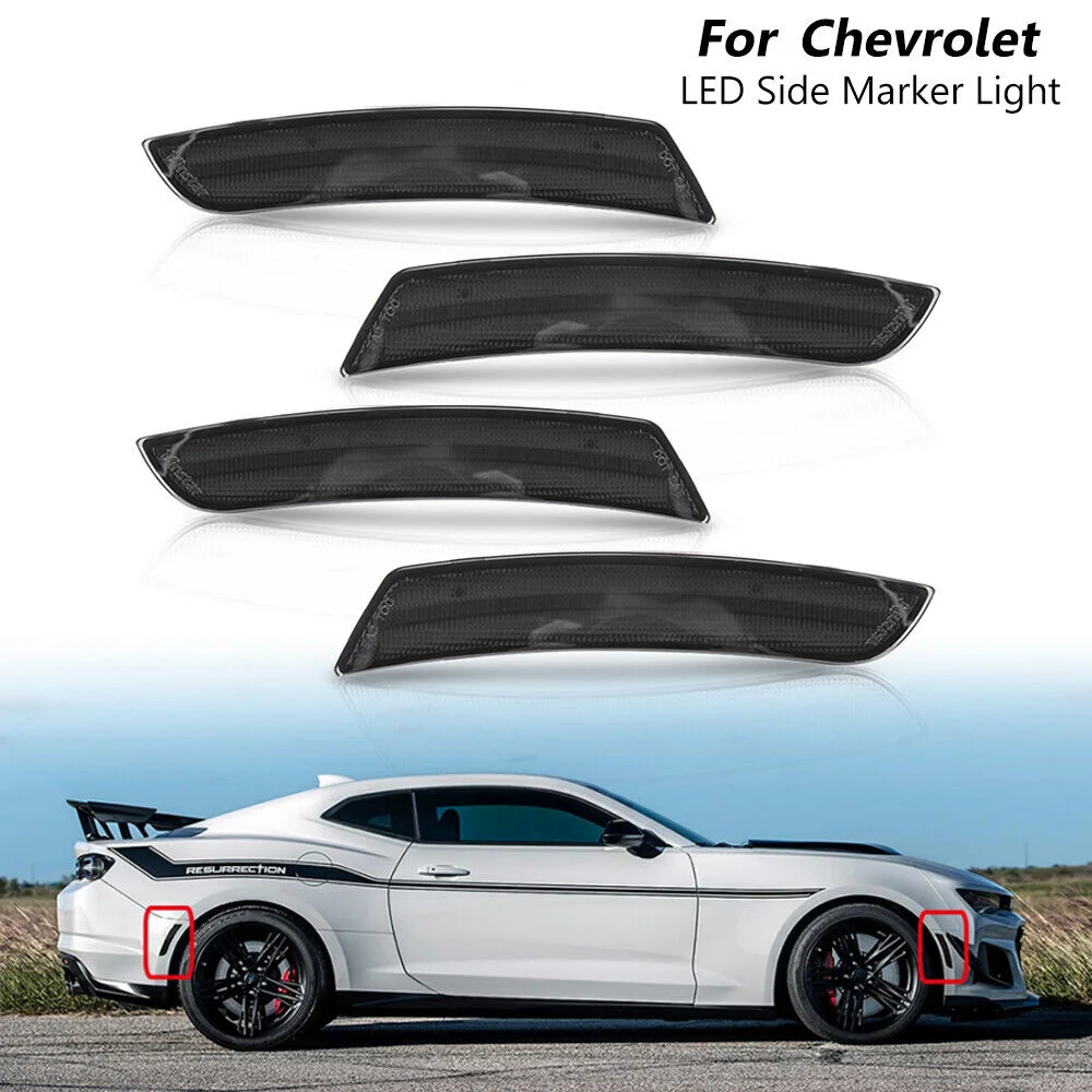 

4x дымчатые линзы, передняя и задняя фонари для Chevrolet Camaro 2016-2021