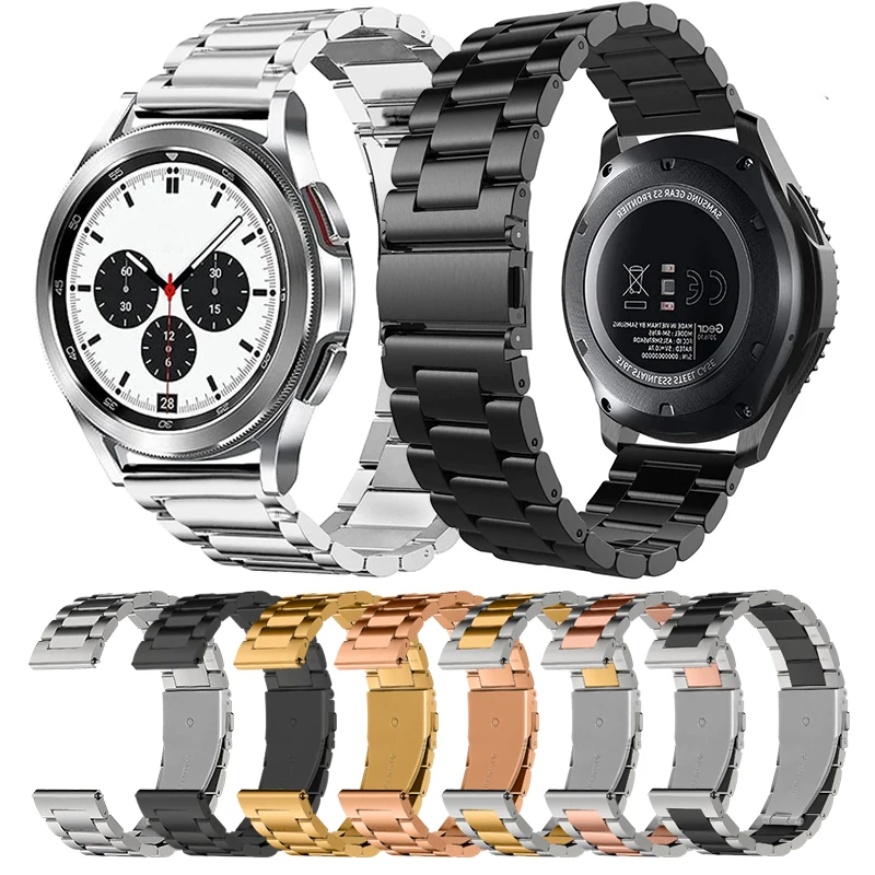 

Metal strap for Samsung Galaxy Watch 3/4 gears port Huawei GT2/GT2 Stainless steel bracelet wristband for Samsung 20mm 22mm band