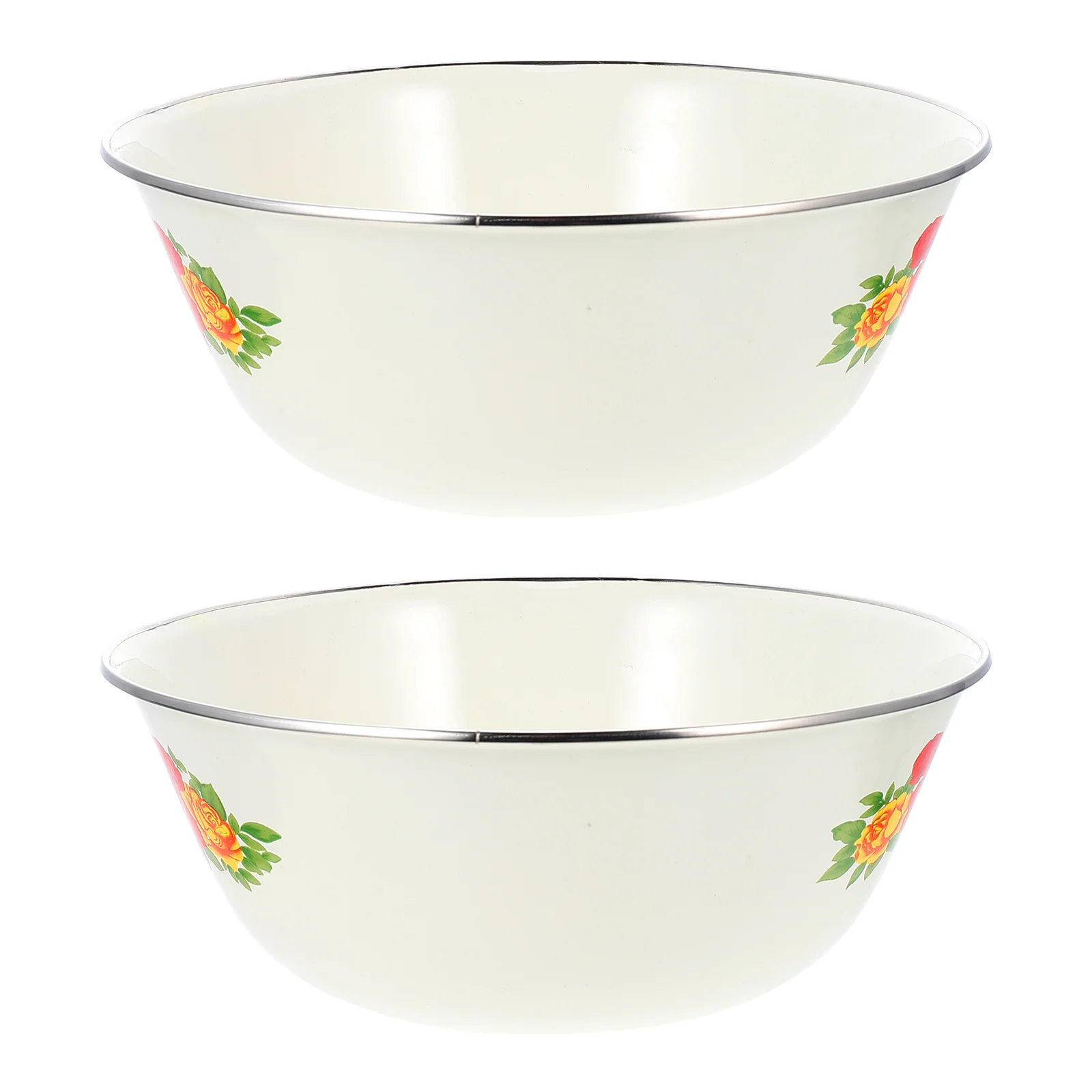 2 шт. эмалированная миска для раковины винтажный контейнер еды сервировочные