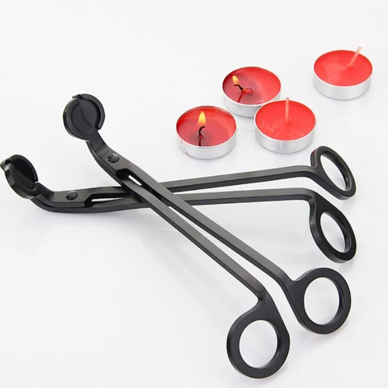 Candle Wick Scissors Clip Stainless Steel Candle Core Trimmer DIY Candle Making Kit Tools Party Gift 18cm Black Rose Gold Silver