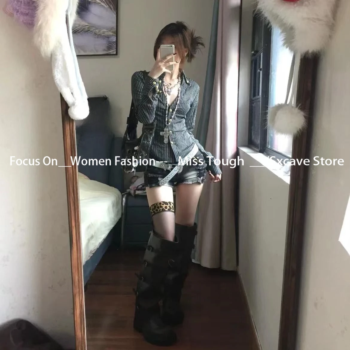 Ретро и современная субкультура готическая блузка футболки с длинными рукавами