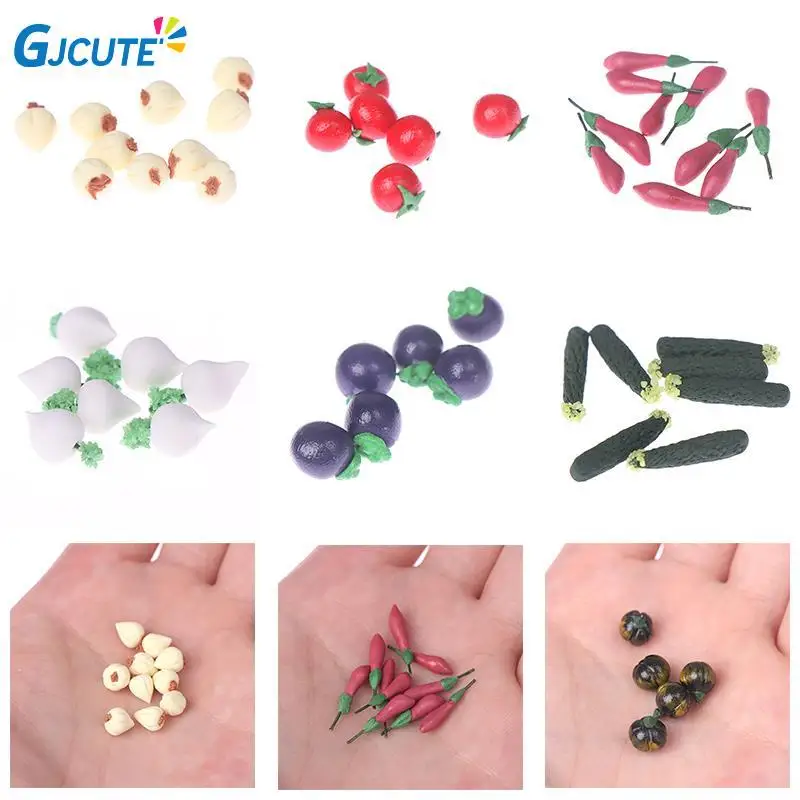 

10pcs 1/12 Scale Cute Miniature Dollhouse Vegetables Kitchen Mini Food Furniture Model Accessories Toy