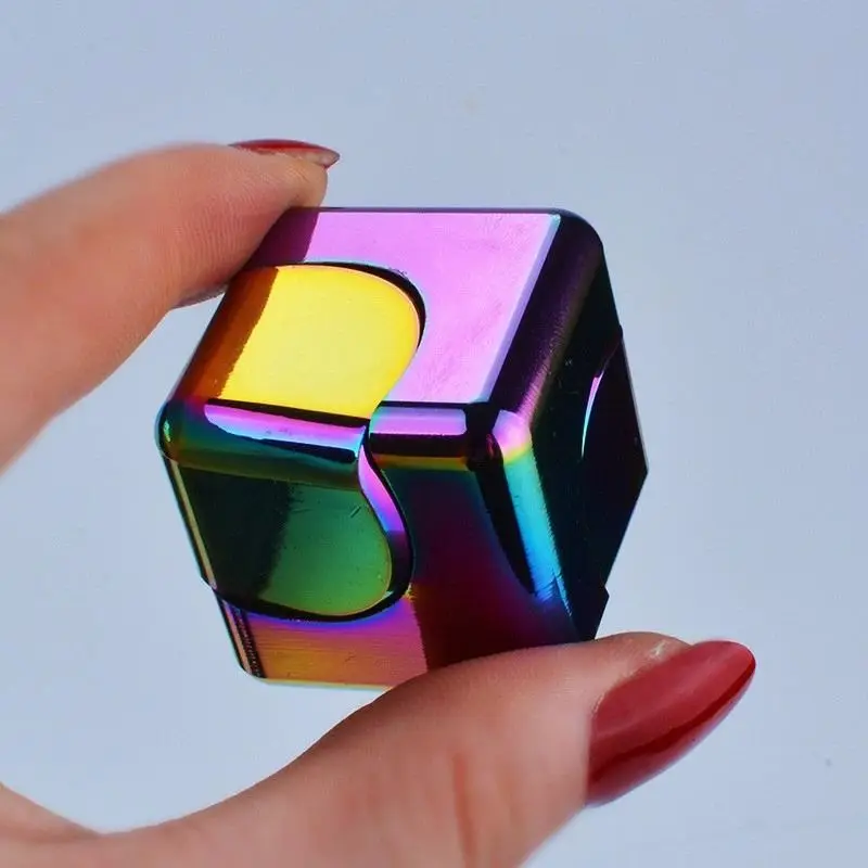 

Square Decompression Spinning Top Dice Cube Anti-Anxiety Fingertip Toys Hand Fidget Spinner Vent Toys Flipo Flip For Children