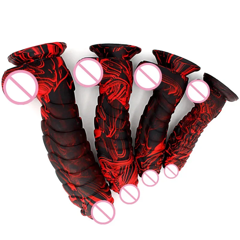 XXL огромный фаллоимитатор реалистичные чешуи дракона пенис с присоской для