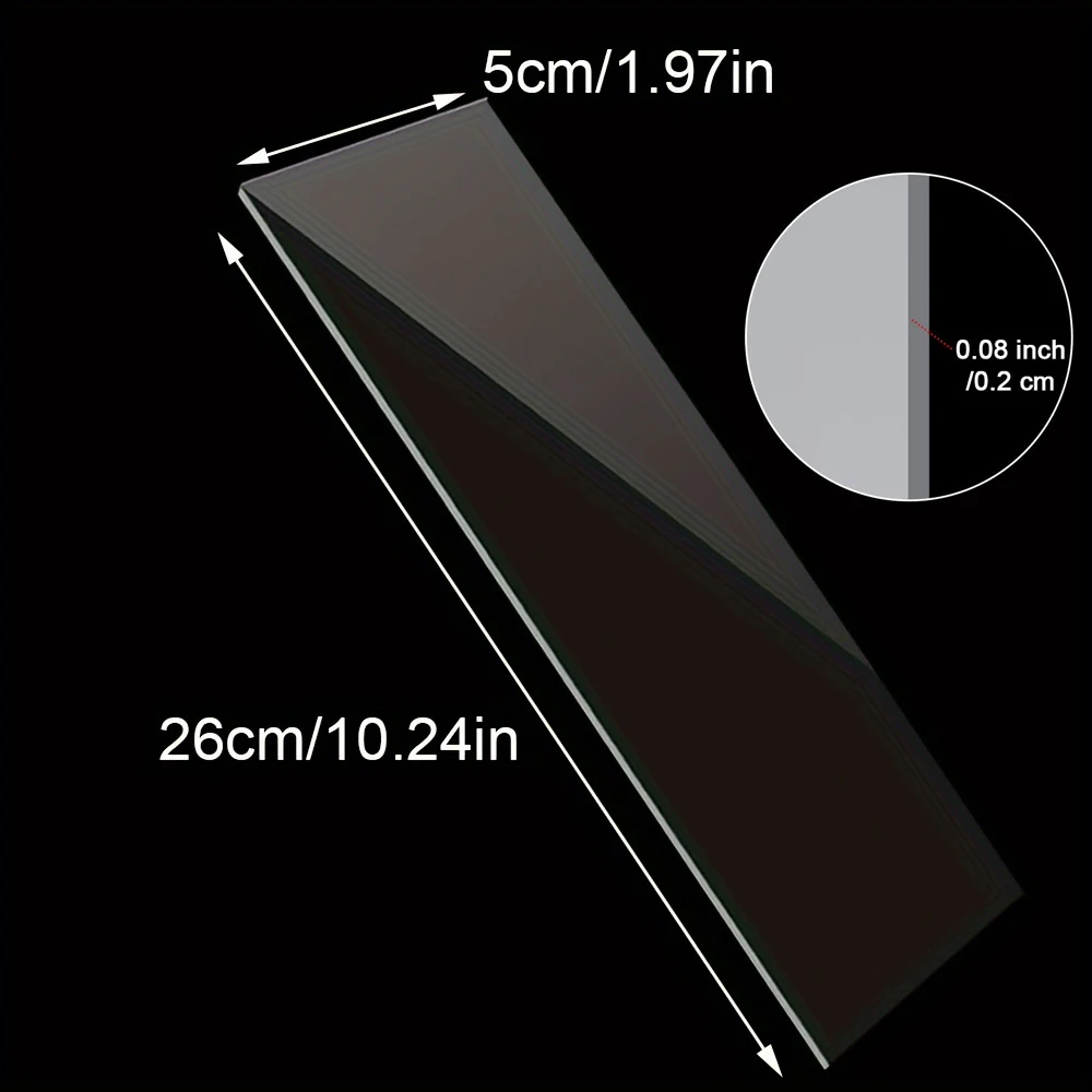 

Прозрачный акриловый скребок для крема Slim-26x5cm