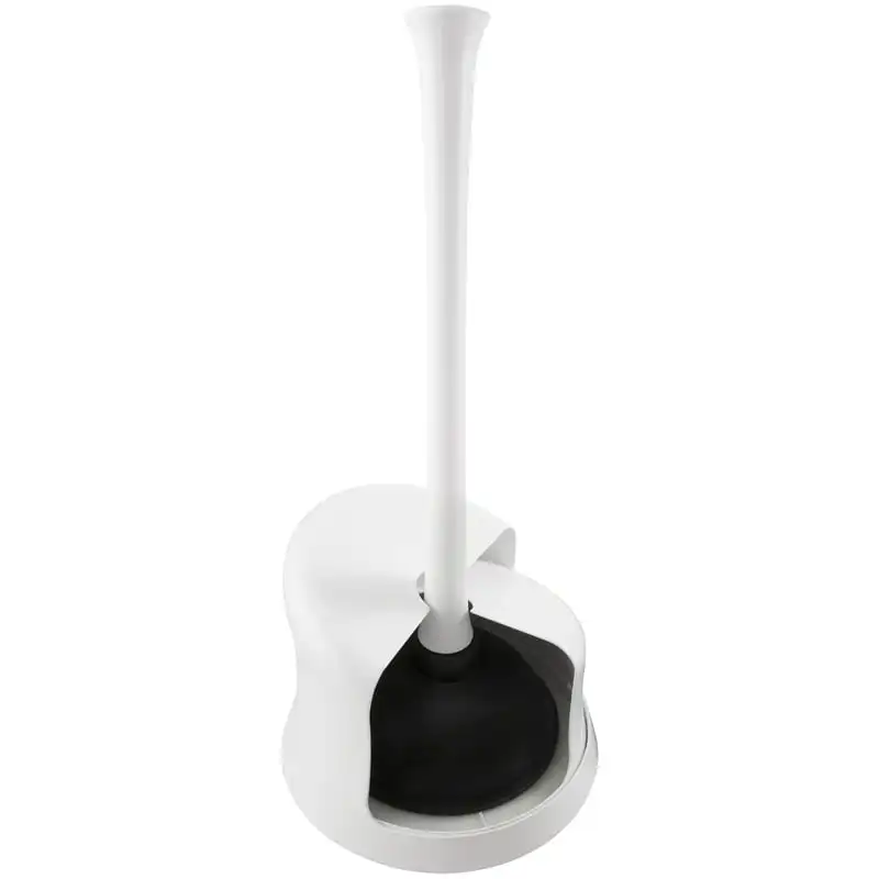 

Toilet Plunger with Storage Caddy, White