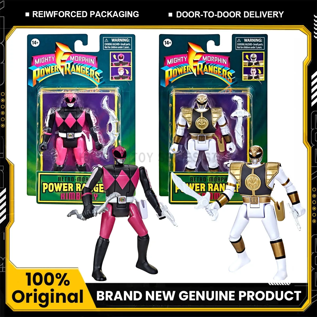 Фото Коллекционные фигурки Hasbro Power Rangers Retro-Morphin: Кимберли и Томми, игрушки, подарки №1