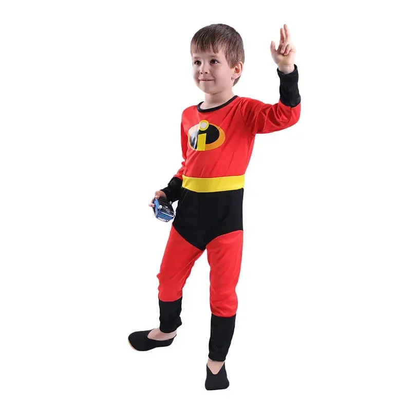 Фото Невероятный 2, костюм для косплея Elastigirl, детский комбинезон супергероя Helen Parr Dames, боди на Хэллоуин, костюм зентай, комбинезон для девочек и мальчиков №2