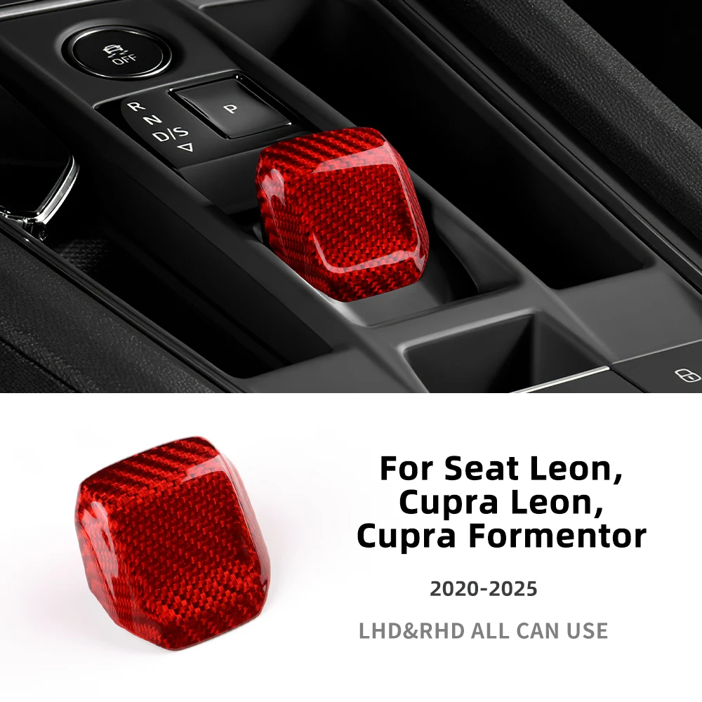 

Настоящее сухое углеродное волокно для Seat Leon MK4/Cupra Leon/Cupra Formentor 2020 2021 2022 2023 2024 2025 LHD RHD Gear Shift Konb Trim