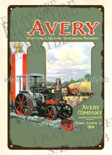 1919Avery Farm Machinery сельскохозяйственное оборудование металлическая жестяная вывеска