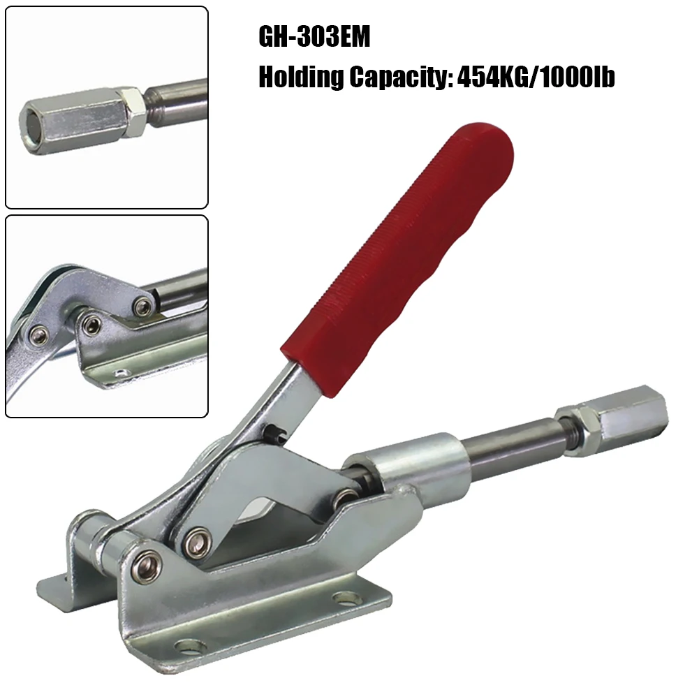 

GH-303EM Woodworking Lever Clamp Horizontal Toggle Clamp Quick-Release Workbench Clamping 454Kg 1000lbs Clamps Carpentry Tools