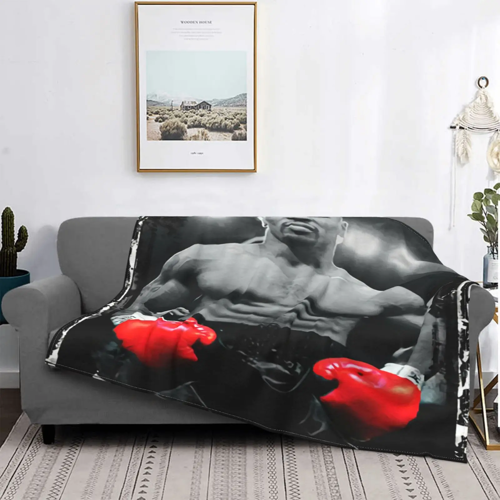 

Iron Mike Tyson Boxing Hall Of Blanket On The Bed Bed Linen 2 Bedrooms Bedspreads Bed Covers Muslin Plaid Blanket Blanket Gown