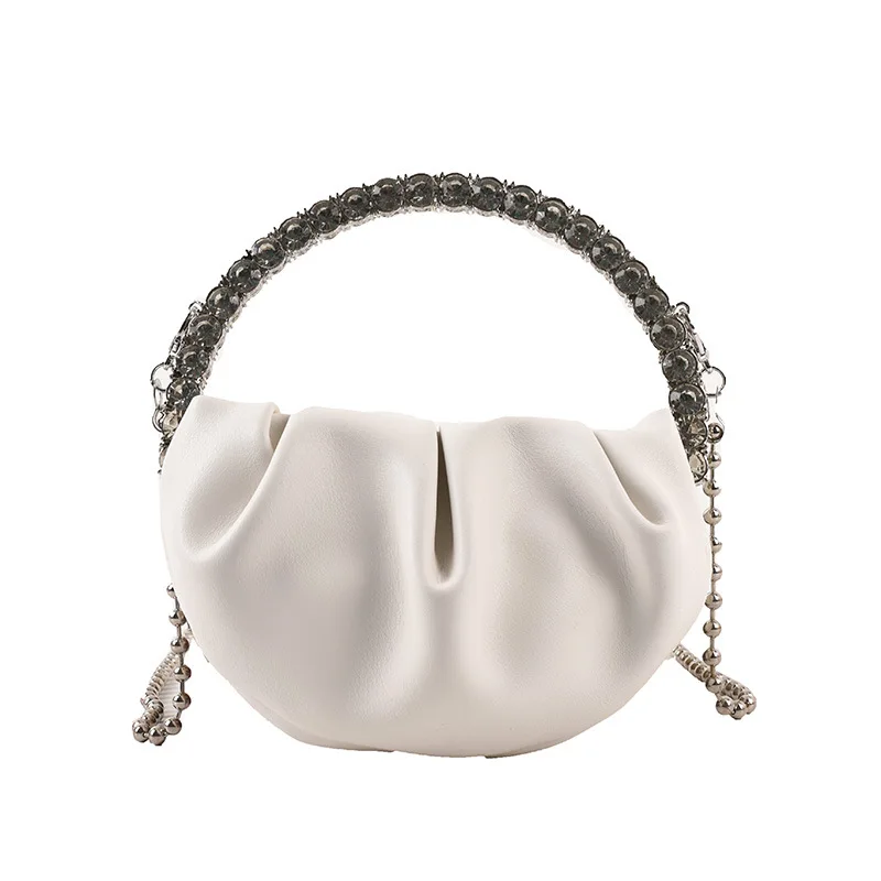 

Mini Shoulder Handbags Women's Bag 2022 Trend Fashion Diamonds Pleated Luxury Designer Bags for Women Crossbody Tote Bag Wallet