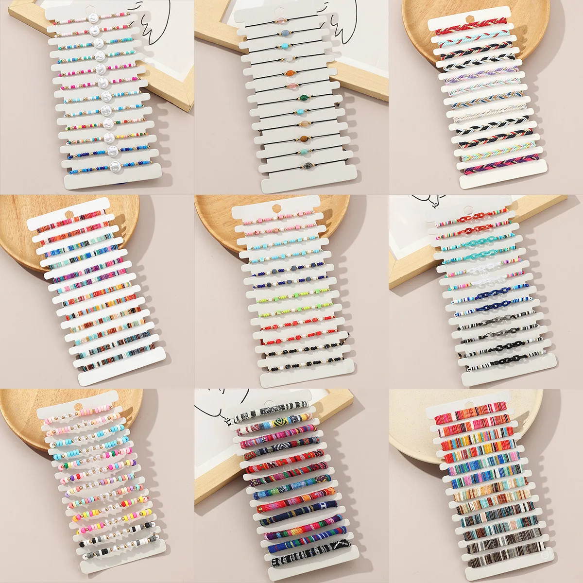 

12pc/Set Colorful Bohemian Handmade Woven Beaded Bracelet For Women Korean Friendship Chain Wristband Bangles Boho Jewelry Gift