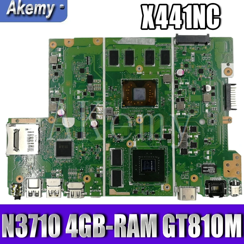 

Материнская плата X441NC, модель X441N X441NC, протестированная материнская плата OK N3710 CPU 4GB-RAM GT810M