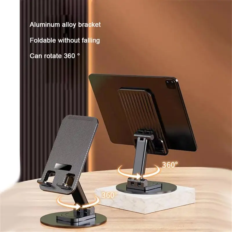 

RYRA 360degree Rotating Aluminum Alloy Mobile Phone Holder Multifunctional Tablet Holder Portable Foldable Lazy Desktop Bracket