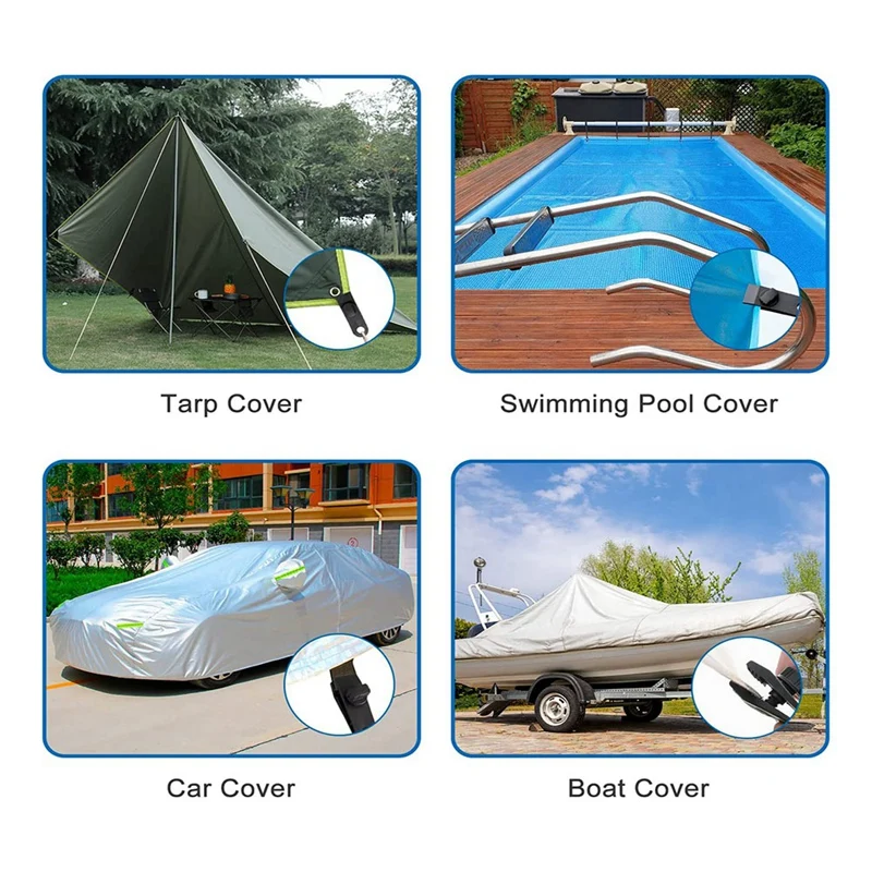 Зажимы для брезента с пружинными шариками 30 шт.