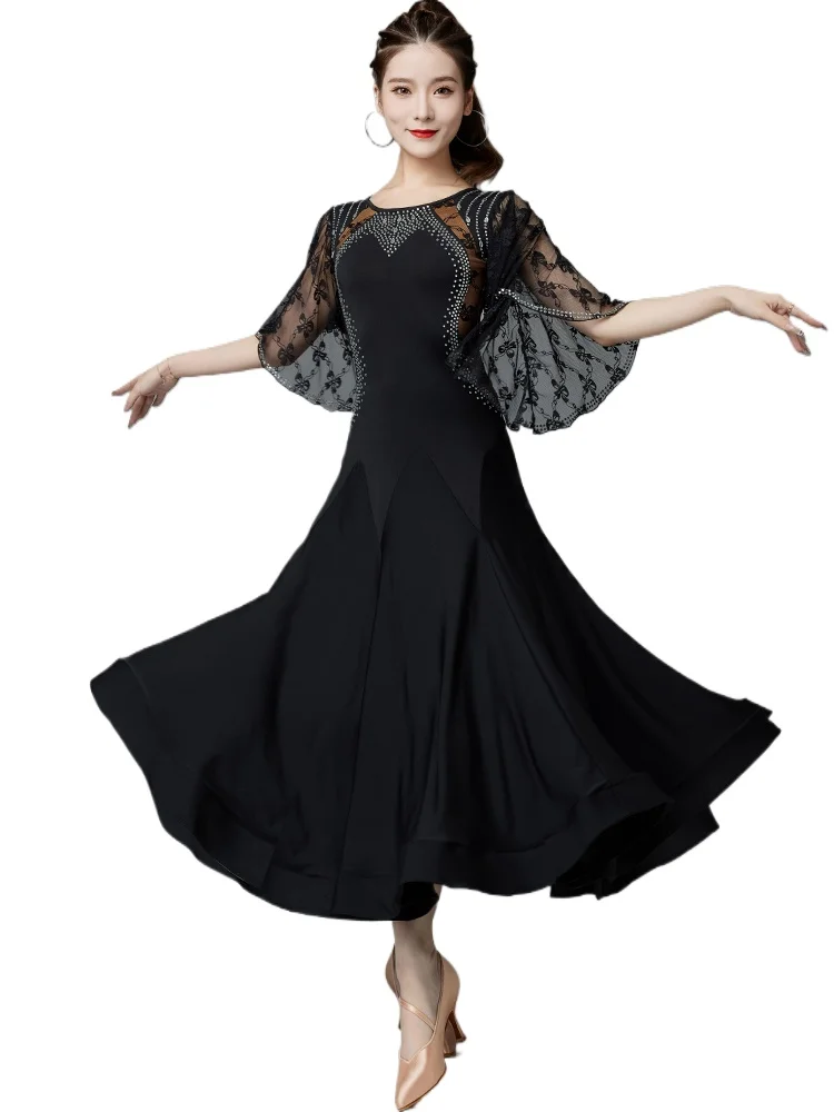 2024 женское платье для современных танцев соревнований новое бальных и вальса 7166