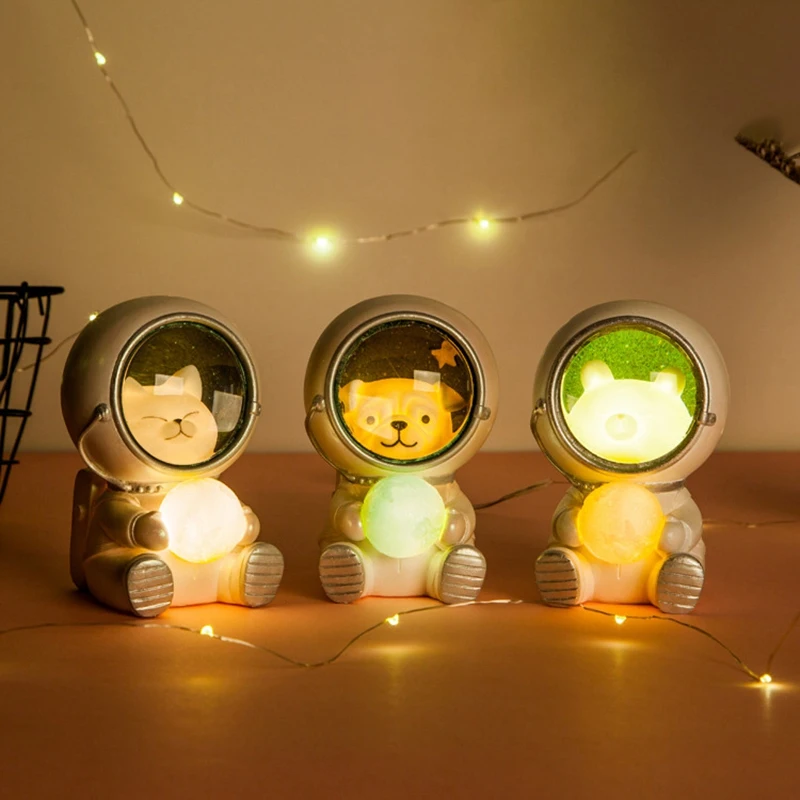 

Creative Lovely Galaxy Guardian Adores Astronaut Night Light Personalized Bedroom Ornament Star Lamp Gift