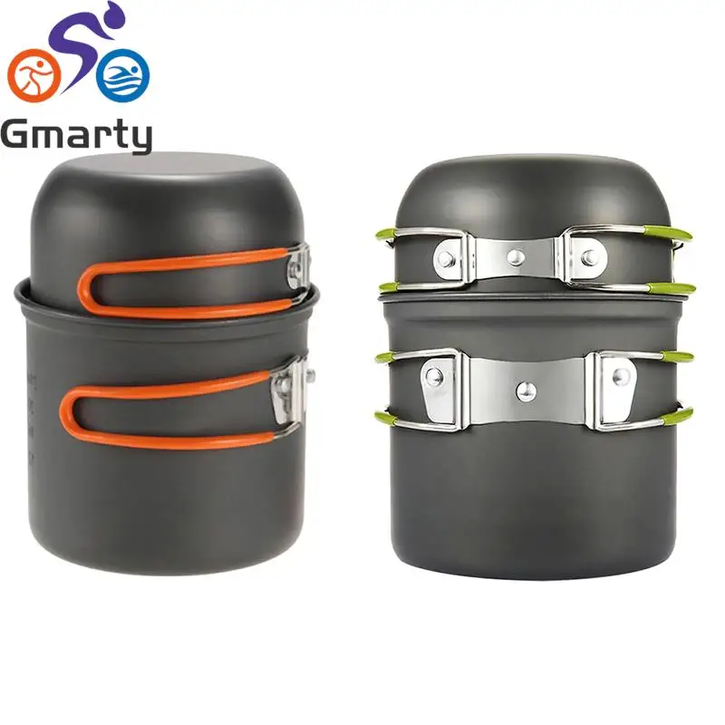 

Outdoor Camping Picnic BBQ Pot With Foldable Handle Single Person Picnic Portable Cookware Lightweight