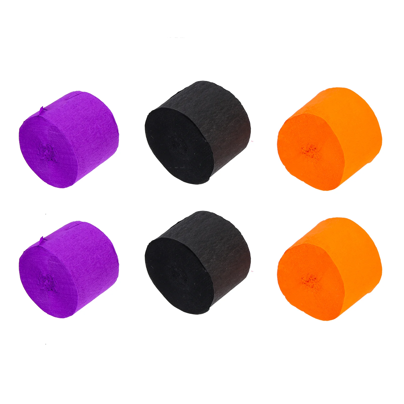 6 рулонов декоративной бумаги для Хэллоуина оранжевые растяжки вечерние черные