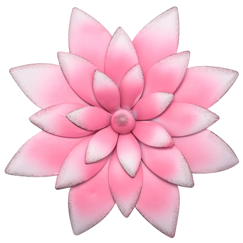 

Metal Flower Wall Decoration Art Ornaments Flower Wall Art That Can Be Hung On The Porch Of The Living Room (Pink )