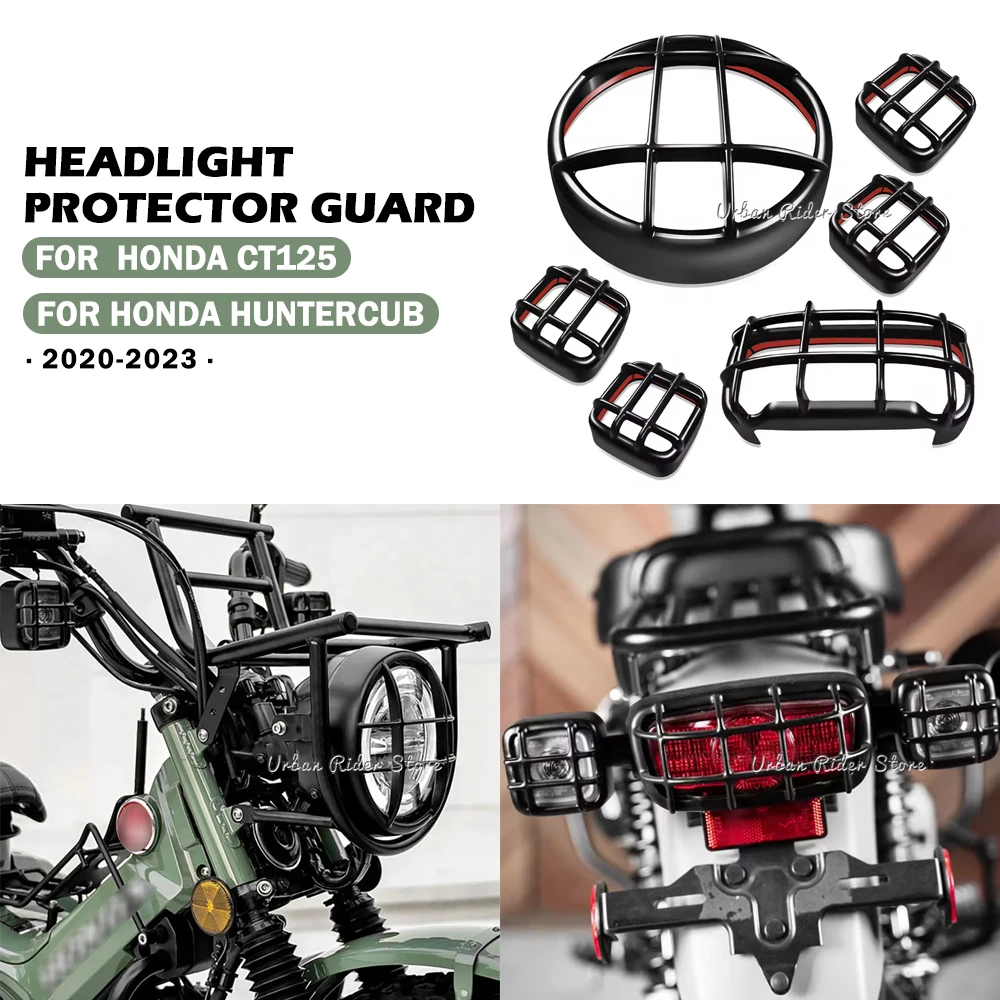 Фото Аксессуары для мотоциклов Honda CT125, CT125 Trail, 125 Huntercub 2020-2023: фара, указатели поворота, задний фонарь, защитная решетка. №1