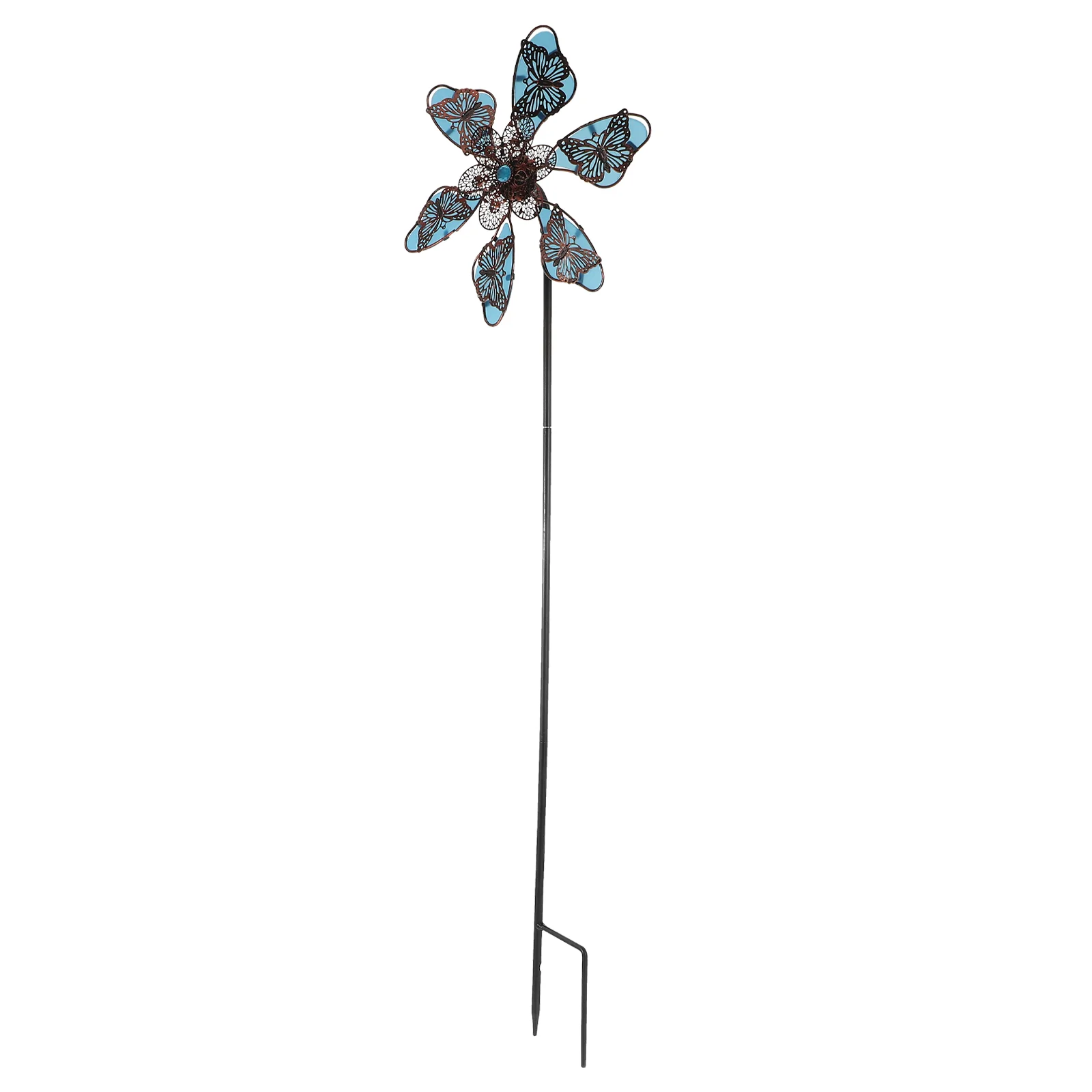 

1pc Metal Windmill Outdoor Windmill Yard Patio Lawn Garden Luminous Winnower