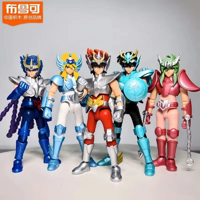 Фото Оригинальный Blokees Saint Seiya Galaxy версия V1 V2 аниме Seiya Shiryu Hyoga Shun Ikki модель коллекционные игрушки подарки №1