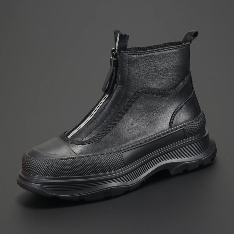 

Европейская станция: Ботинки Martin, высокие мужские ботинки, Британские кожаные короткие ботинки, повседневные рабочие ботинки на толстой подошве с высокой талией