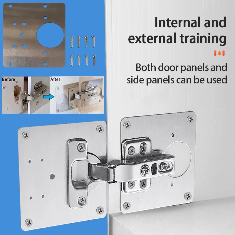 kitchen cupboard door hinge repair kit plates resistant steel cabinet side panels mount tool furniture hardware home improvement free global shipping