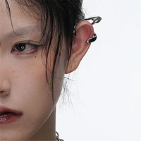 ear pinna type fairy ear hanging clip female ear hole free cartilage ear bone clip minority design earrings new in 2022