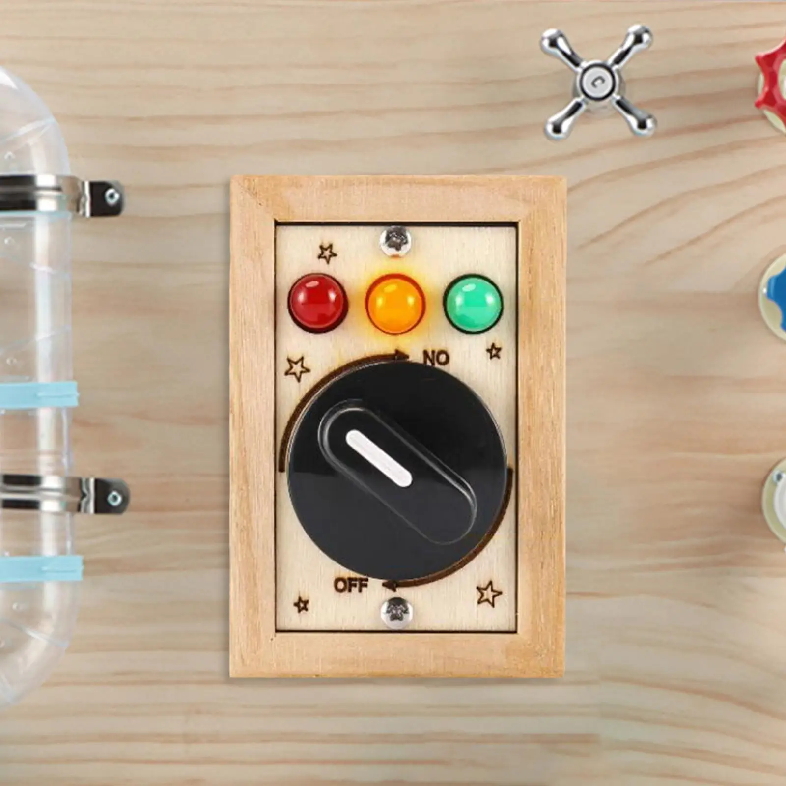 

LED Busy Board with Button Lights Switch Busy Board for Toddlers Boys Kids