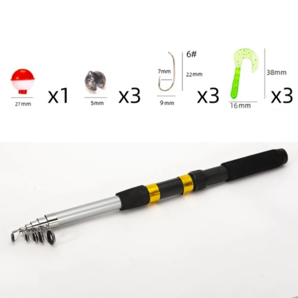 

Carbon Telescopic Fishing Rod With Line Lure Kit Reel Combo With Fishing Reel +float Hooks Saltwater Freshwater Fish Accessories