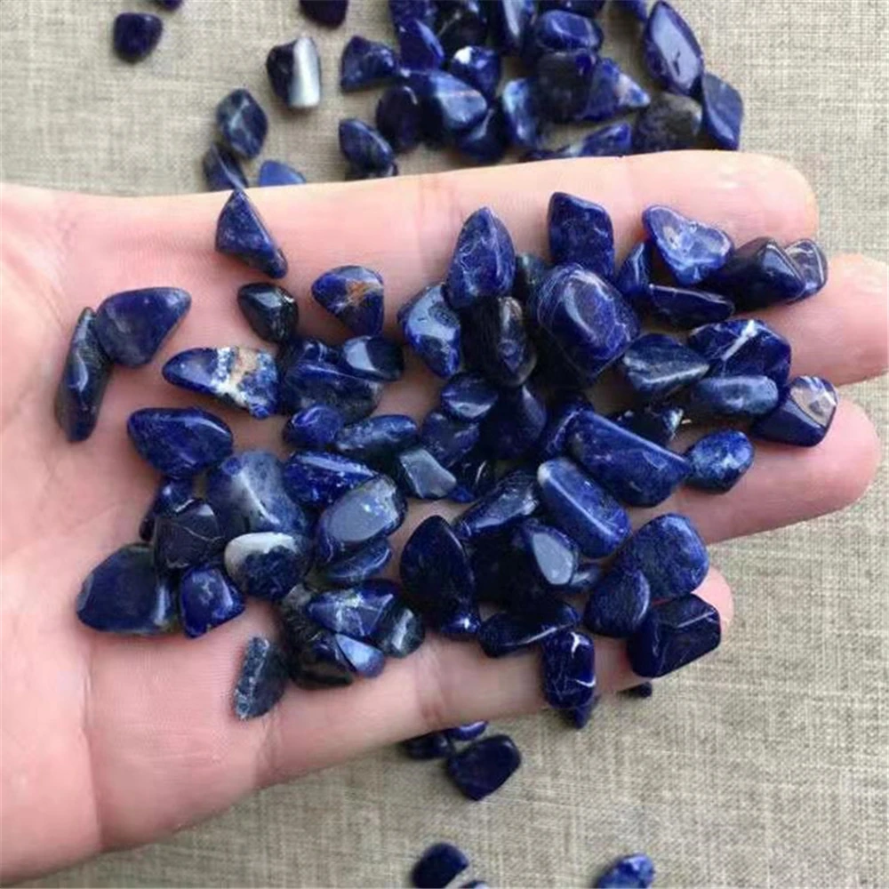 

Natural crystals gemstone Sodalite Quartz Crystal Gravel Stone Rock Chips Lucky Healing Natural Stones and Minerals