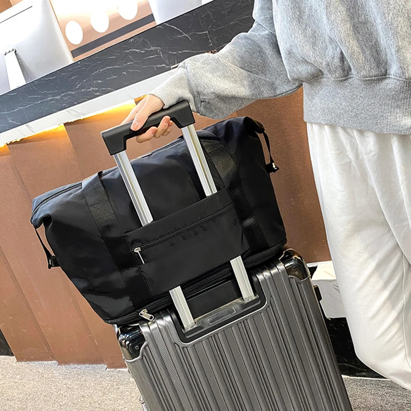 Foldable Travel Tote Versatile Luggage Bags Women Handbag Fitness Yoga Storage Pack Waterproof Duffle Single-shoulder Bag 2023