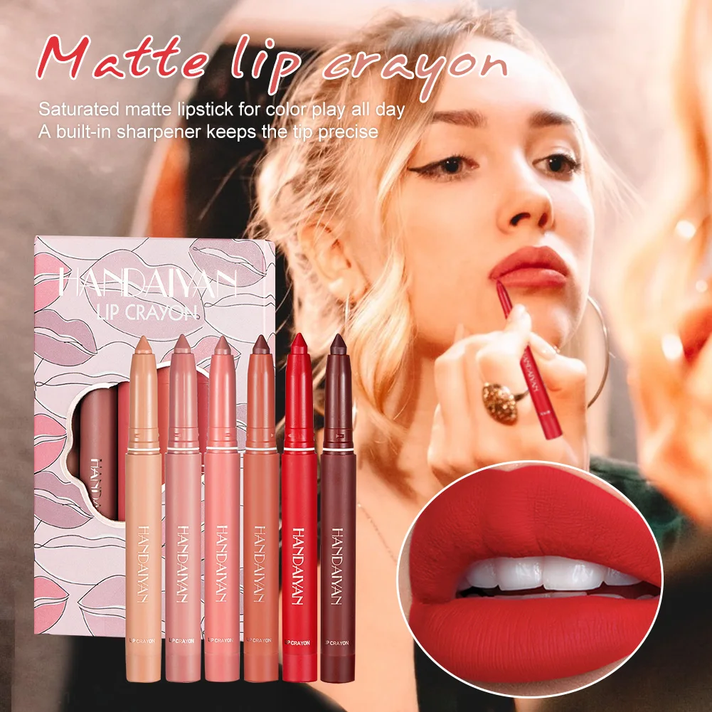

Waterproof Matte Lip Liner Pencil 12 Color Long Lasting Moisturizing Sexy Lip Pencil Women Natural Lipstick Makeup Lip Cosmetic