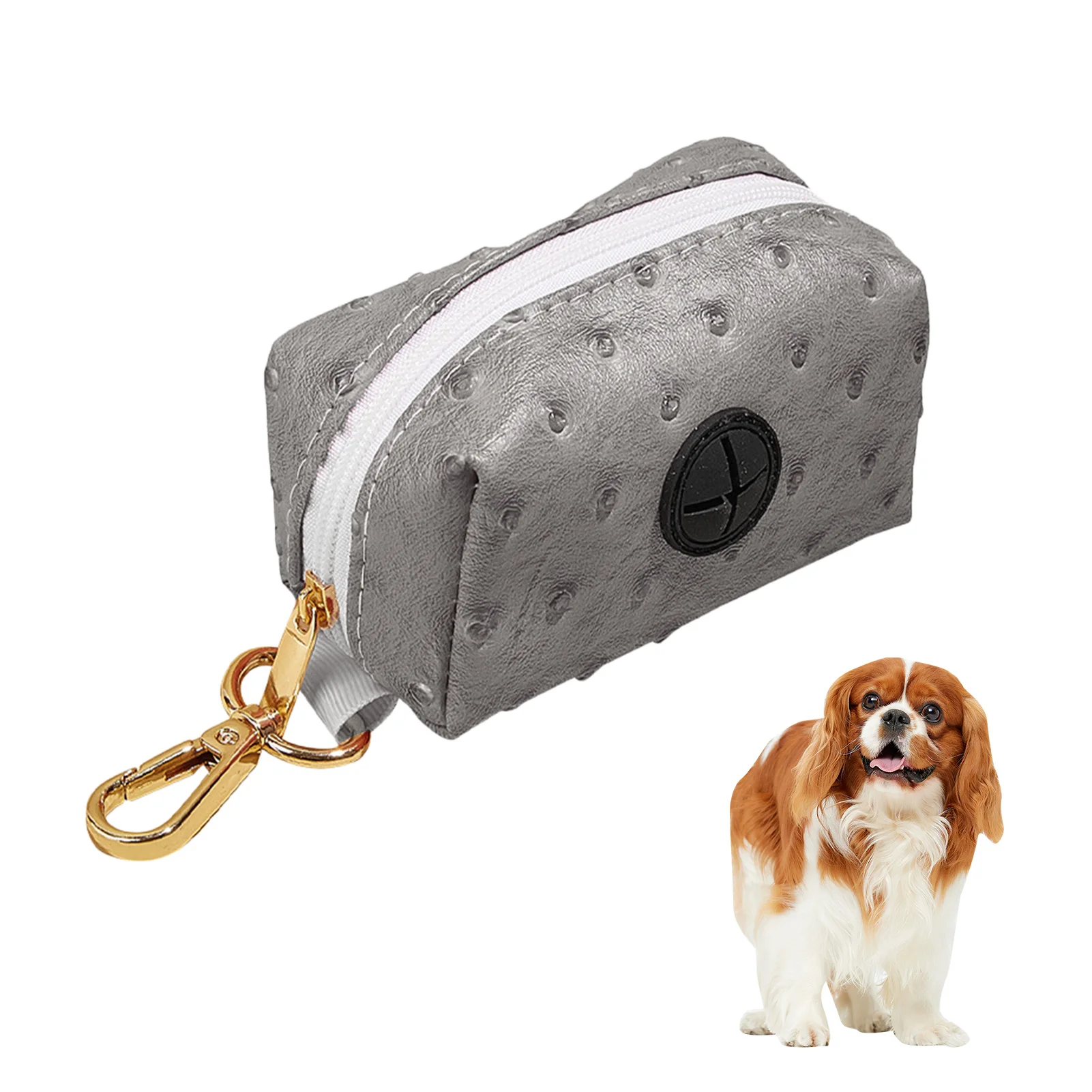 

Portable Dog Poop Bag Dispenser Pet Waste Bag Holder For Lead Leash With Metal Hook Zipper Design Portable Dog Waste Bags For