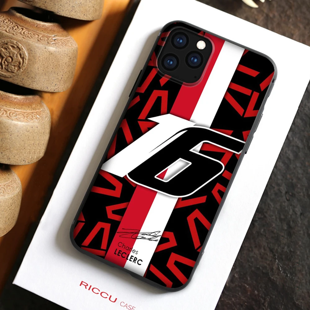 

Car Formula 1 Charles Leclerc 16 Phone Case For iphone 11 12 13 Pro 13mini 11 Pro Max X XR XS MAX 7 8 plus 6 6s plus Covers