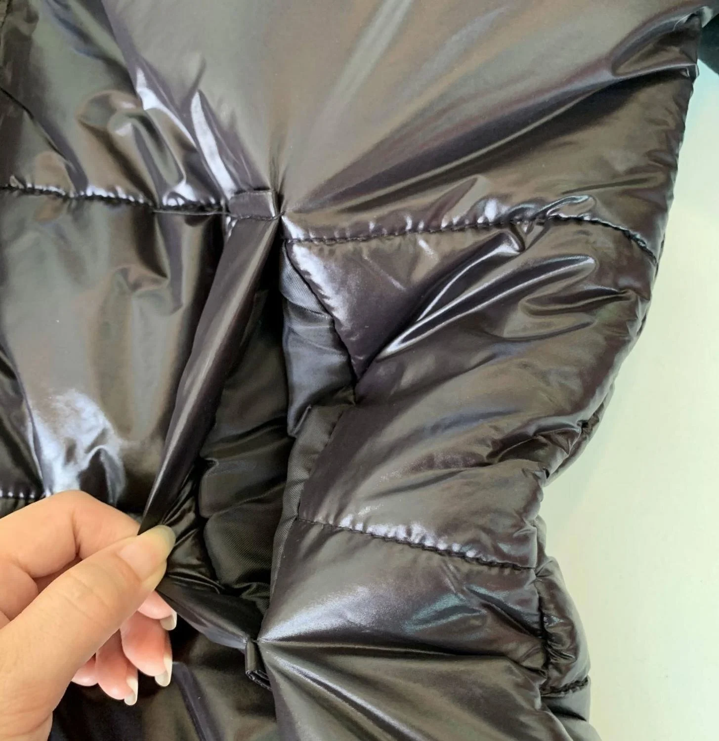 Женский пуховик с хлопковой подкладкой зимнее теплое пальто черного цвета из