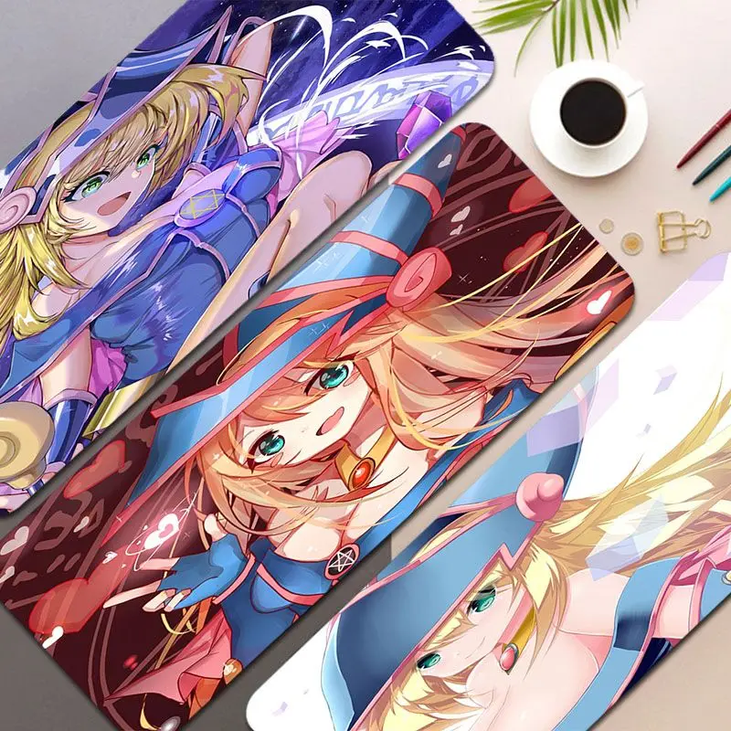 

Anime YuGiOh Dark Magician Girl Rubber XXL Thickened Mouse Pad Oversized Gaming Keyboard Notebook Table Mat Padmouse Desk Mats