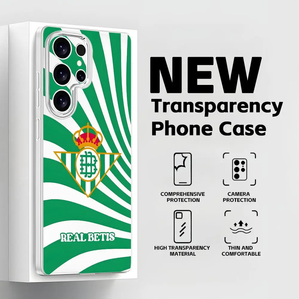 Роскошный прозрачный чехол R-Real B-Betis-s для телефонов Samsung S26 S25 S24 S23 S22 S21 A16 26 Plus Ultra (art.: 3920dc57bc754) - 3920dc57bc754
