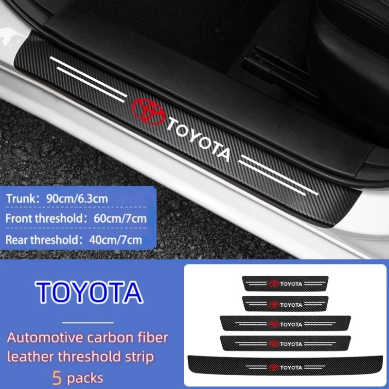 

Защитная полоса для автомобильного порога «сделай сам», боковая защитная пленка из углеродного волокна, автомобильная наклейка для Toyota Camry Corolla C-hr Rav4 Yaris