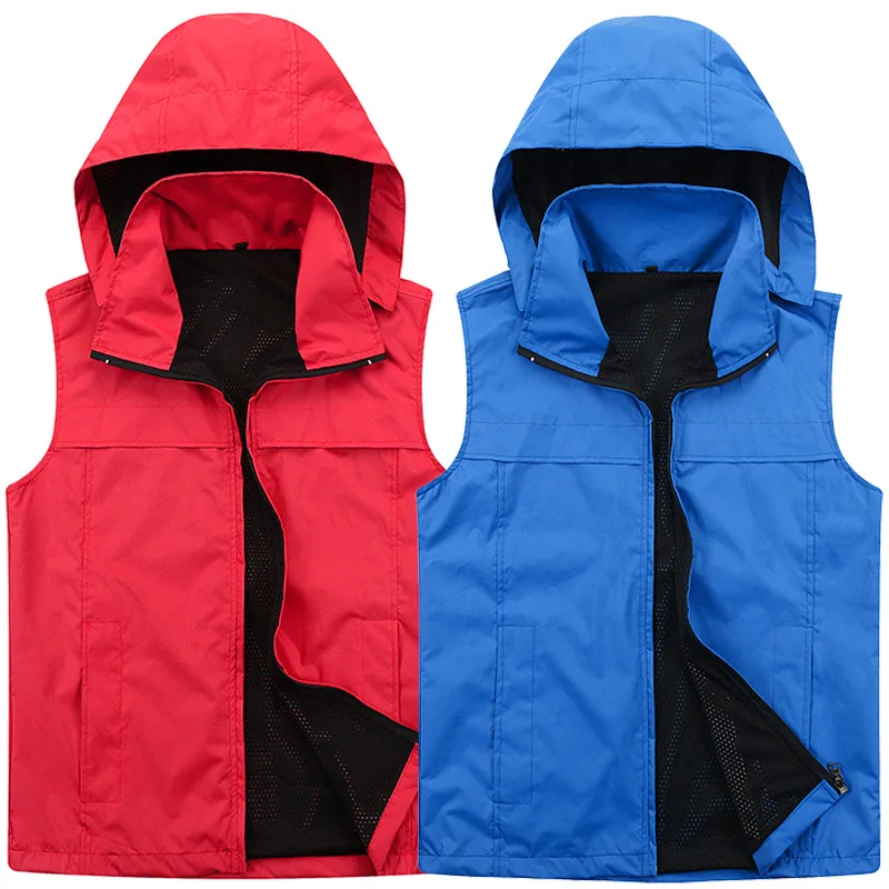 

Mens Womens Waterproof Windbreaker Rain Vest Fishing Vests