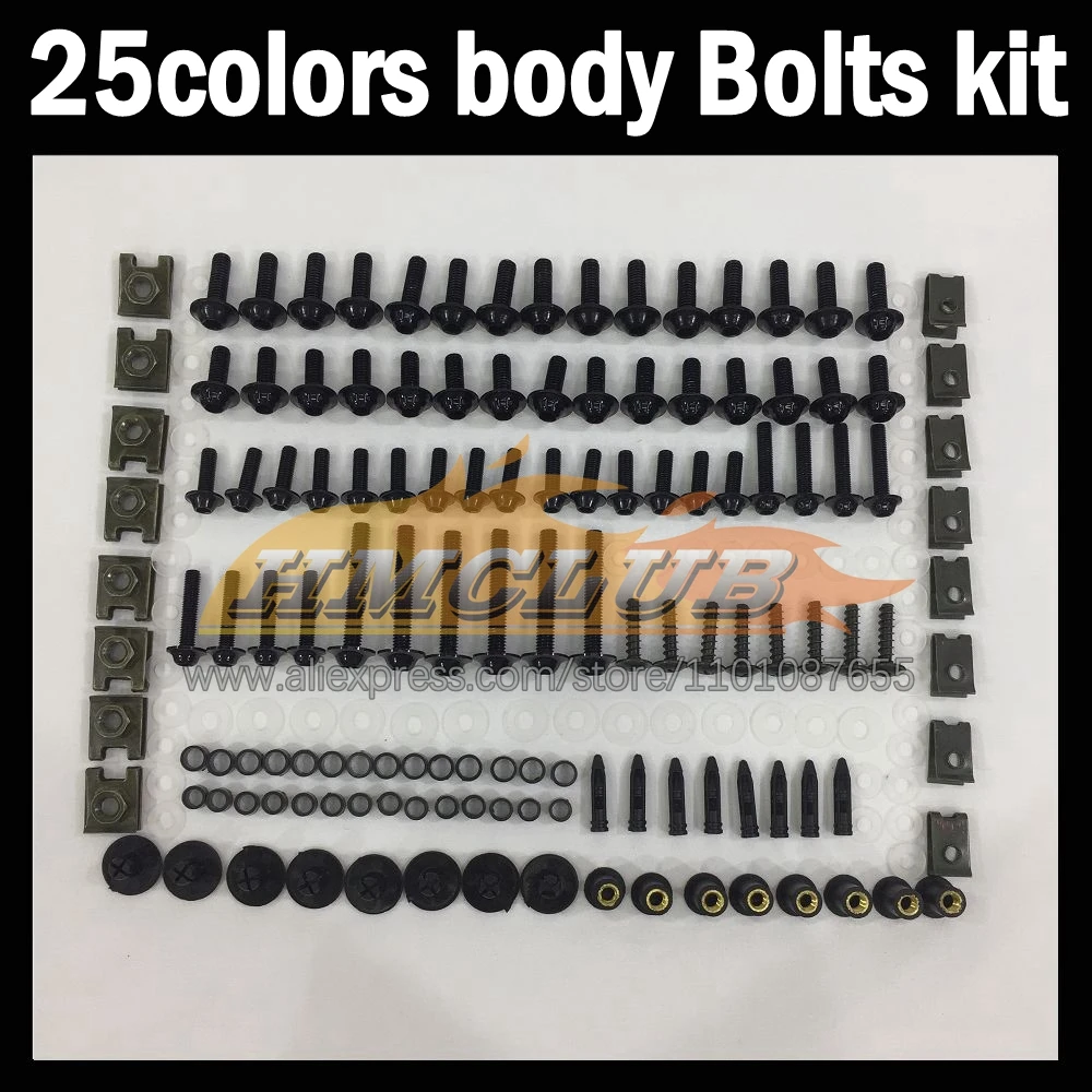 

268ps Full Screws Kit Body bolt For KAWASAKI NINJA ZZR400 ZZR 400 1993 94 1995 1996 1997 1998 1999 2000 Fairing bolts screw NutS